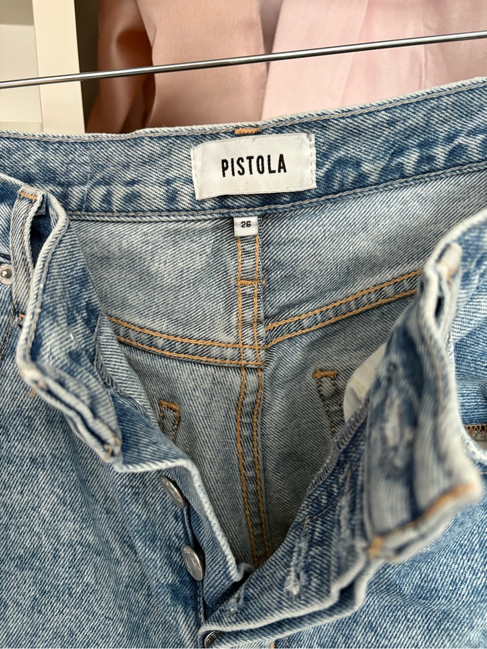 Pistola Cassie Super High Rise Straight Crop Jeans – Baja Wash - Picture 5 of 7